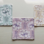 布コースター　花柄　３つセット