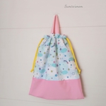 【送料込】✰*30×35✰* ･.｡お月様とお星様*･.｡*きんちゃく袋  体操服袋  お着替え袋(内布&持ち手付き)