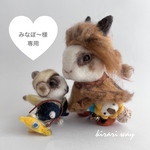 ❺みなぽ〜様専用 オーダーうちのこシリーズ 羊毛フェルト 着せ替えウサギ&ちびっこ set