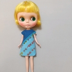 レトロスタイルのミニワンピース　ブライス　リカちゃん　アウトフィット