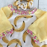 【5日までお買い得価格】バナナ柄Tシャツワンピース　80ｃｍ【送料無料】