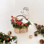 のんびり猫サンタさんのクリスマスバスケット