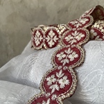 [注意事項有り] インド刺繍リボン　花　インド刺繍　スパンコール　刺繍リボン　リボン　りぼん　※10月8日よりゆうパケットにて発送となります。