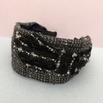 LINTON TWEED♡リボン型モチーフで♡素敵なツイードをシンプルに♡カチューシャ♡幅広