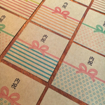 ちょっと大きめいいサイズ♬ 蝶結び内祝シール和風 (クラフト紙)