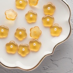 #548【8pcs】アクリルフラワーカボション_オレンジ