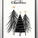 12192■A3アートポスター『クリスマス　Xmas ノエル』絵画/イラスト/デザイン/上級マット紙採用