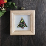 クリスマスツリー　刺繍ミニフレーム