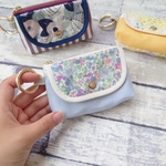 カードケース付きミニファスナーポーチ◆forget me not-blue