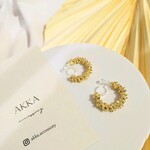 simply spark hoop earrings      シンプリーフープイヤリングフープピアス金属アレルギーノンホールピアス可愛いシンプル