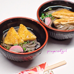 年越しそば・大きな三角お揚げ