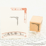スタンプ　『ツタ模様の飾り線』　線・角・2個セットからお選びいただけます