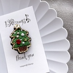 ✳︎ クリスマスツリー mini ✳︎ ビーズ 刺繍 ブローチ