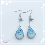 ✨再販2✨シマエナガと雪の結晶ピアス／イヤリング