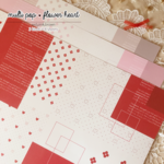 [D-72] A4両面デザインペーパー♡multi pop flower heart3種×各8枚＝計24枚入
