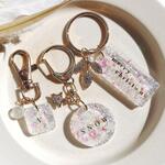 名入れ♡ クリアスノー キーホルダー♡　全3サイズ　プレゼント ギフト にも♡