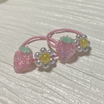 きらきら　いちご　フラワー　ベビー&キッズ　ヘアゴム