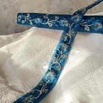 インド刺繍リボン　花　インド刺繍　スパンコール　刺繍リボン　リボン　りぼん　※10月8日よりゆうパケットにて発送となります。