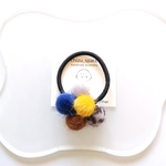 カラフルなもこもこのヘアゴム*《a17》