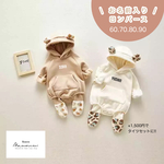 お名前入り もふもふ🐻お耳付き ロンパース ˙ᴥ˙ ♡024
