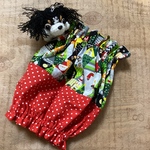 ツリー🎄サンタのスヌード（レッドドット柄との組み合わせ）