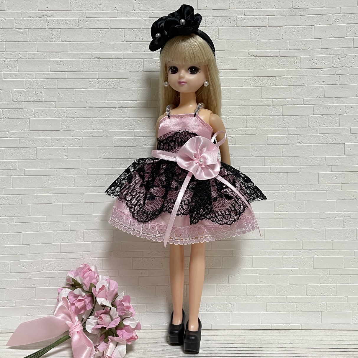 リカちゃんミニドレス ピンク×黒 - MIRYI'S GALLERY | minne