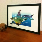 シャチ　ポスター POP　かっこいいイラスト　Killer whale