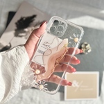 再販!ぷっくりフラワーワイヤーニュアンスiPhoneケース