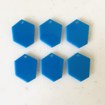 Blue Hexagon Pendant Tops