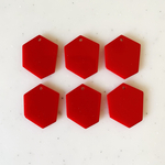 Red Hexagon Pendant Tops