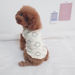 犬服!!ポップコーン柄スエードニット袖なし♪全2色☆XS.S.M.DXS. DS.DM