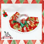 【🎄 ✦𝕄𝕖𝕣𝕣𝕪 ℂ𝕙𝕣𝕚𝕤𝕥𝕞𝕒𝕤✦🎄】アンティークキャットクリスマスレッド×ボンボンレース《ロングケープ首輪》