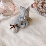 パールのおしゃれグレーねこさん‪𓂃 𓈒𓏸໒꒱アロマストーン