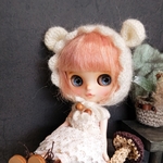 ミディブライス♡ふんわりモヘアのくま耳ボンネット