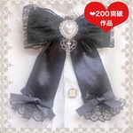 🎀再販🎀🎉【212】姫可愛い♡フリルリボンのブローチピン ヘアクリップ ハート クロス ブラウス フリル 地雷 量産型 病みかわ ロリータ フェミニン ゴスロリ メンヘラ ヤンデレ 十字架 大ぶり