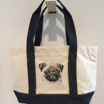 デニムライントートバッグ 犬 ワンちゃん 刺繍