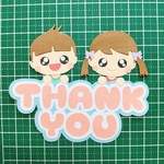 ①1点のみ『THANK YOU』キッズ付  カットフォント  