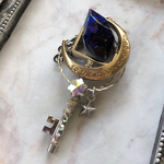 SALE🌟【星使いの魔法の杖】ネックレス銀(黒青)