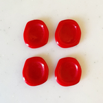Red Distorted Oval Cabochons