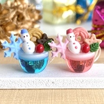 403 ＊小さなクリスマス　2個セット＊　ミニチュア　ドリンク　スイーツ　レジン　シルバニア　ドールハウス