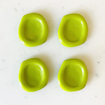 Yellow Green Distorted Oval Cabochons