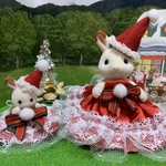 めーぽ様専用オーダーページ　シルバニア　クリスマスペアドレス