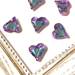 6個入りシャープハート12×13mm（アクアバイオレット）