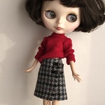 ブライス・リカちゃん服(セーターとラップスカート)