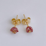 【受注制作】一花ピアス（ベイクドピンク）