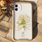 クリスマスブーケ　全機種対応　かすみ草　ミニブーケ　インナーシート　クリアケース　iFace