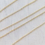 【10cm】14kgf　あずきチェーン　幅1.0mm　ゴールドフィルド　