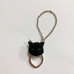羊毛フェルト 猫グローブホルダー 黒猫