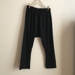 圧縮ウールニット黒で作ったサルエルパンツ
