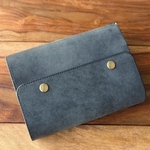 【S様オーダー品】レザー　システム手帳　バイブル　Black【Flap】